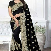 Georgette Gold Embroidery Saree