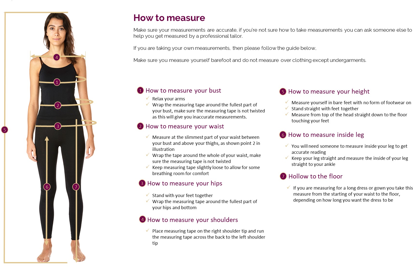 How to measure guide