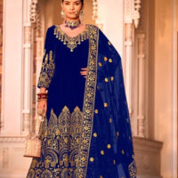Blue-and-Gold-Velvet-9000-Heavy-Gold--Zari-Embroidered-Sequins-Work-Anarkali-Suit