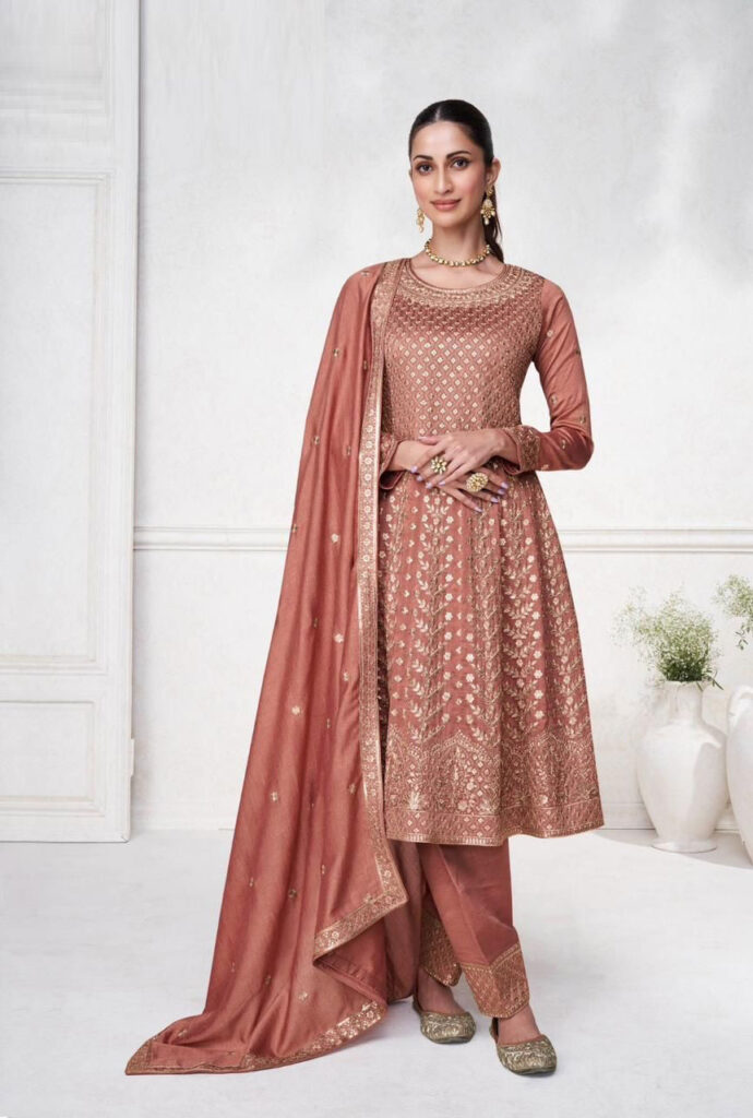Brown-Premium-Silk-with-Gold-Zari-Embroidery-Anarkali-Suit