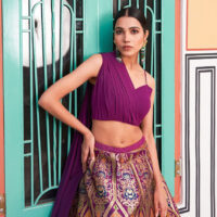FINAL-Close-Up-Purple-Banarasi-Silk-Zari-Weave-Lehenga-with-Plain-Heart-Shaped-Georgette-Blouse