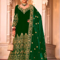 Green-and-Gold-Velvet-9000-Heavy-Gold--Zari-Embroidered-Sequins-Work-Anarkali-Suit