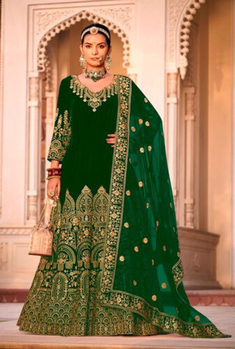 Green-and-Gold-Velvet-9000-Heavy-Gold--Zari-Embroidered-Sequins-Work-Anarkali-Suit