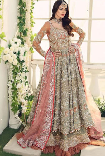 Green-and-Peach-Contrast-Butterfly-Net-Heavy-Zari-Embroidery-and-Stonework-Anarkali-Suit