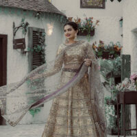 Standing-pic-1FINAL-Biscuit-Shiny-Faux-Georgette-with-Zari,-Dori,-Embroidery-and-Sequins-Work-Lehenga-Choli---SM-pic-1