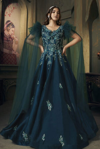 Teal-Jimichu-and-Net-Hand-Crafted-Embroidery-and-Sequins-Work-Gown